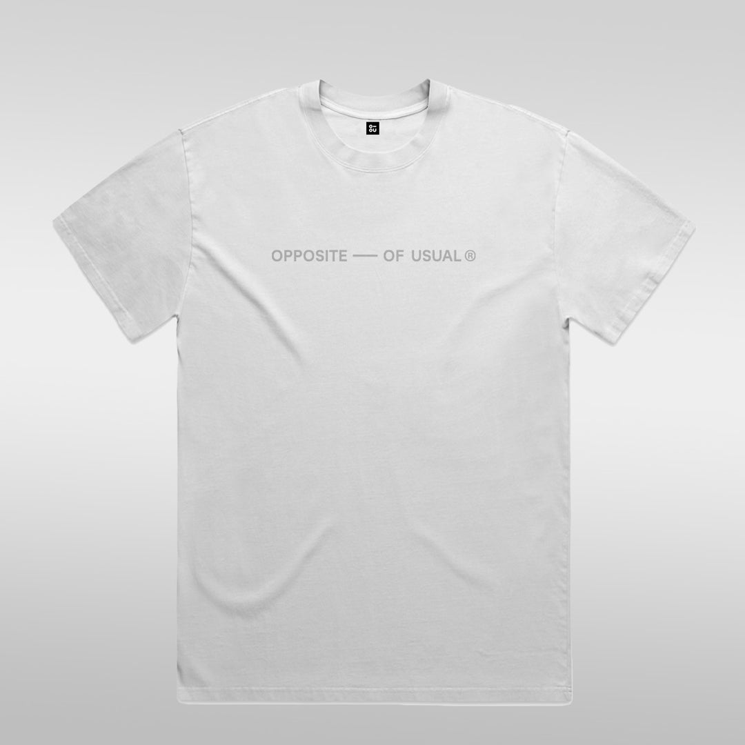 O-OU | Opposite of Usual White Faded White-Out
